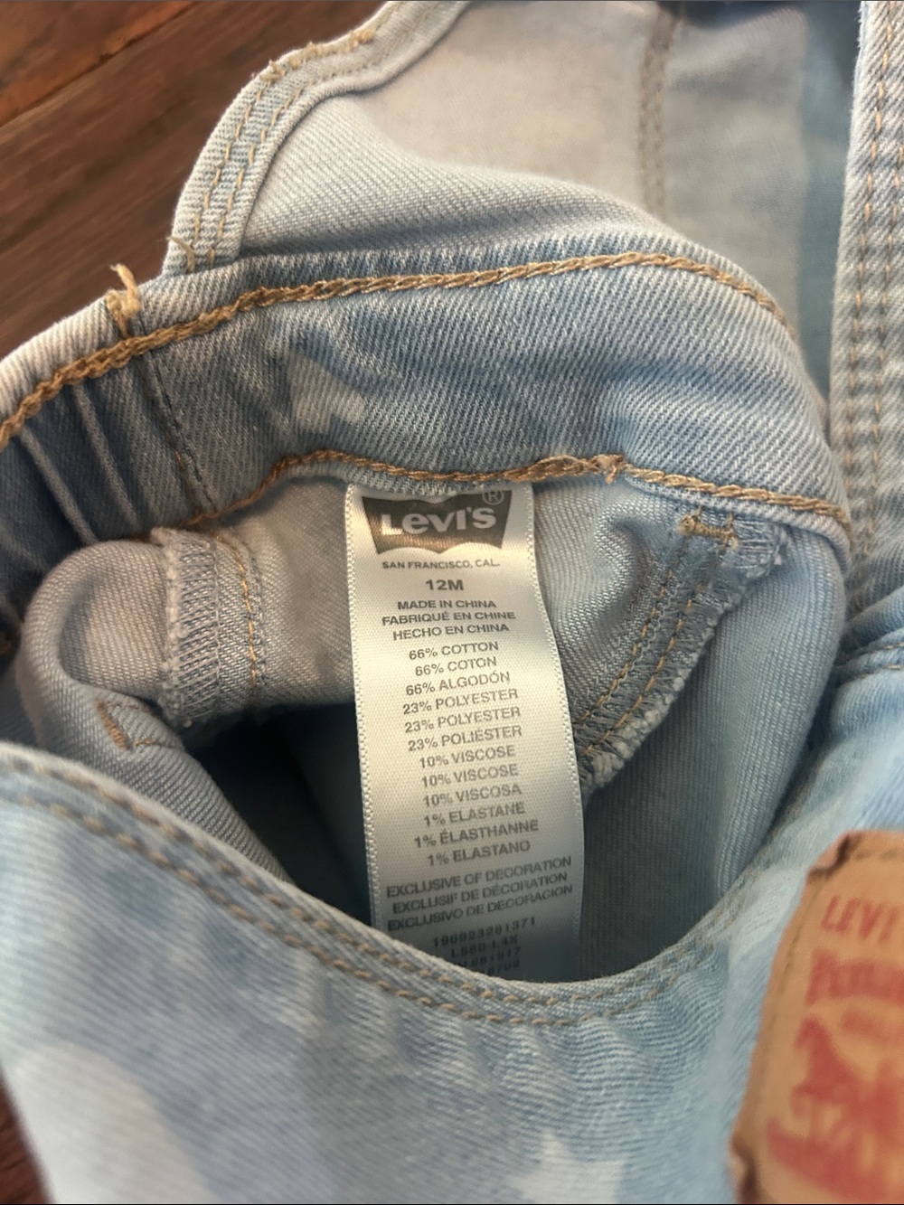 Levi's Light Blue Denim Heart & Star Overall Dress - Picture 4 of 4